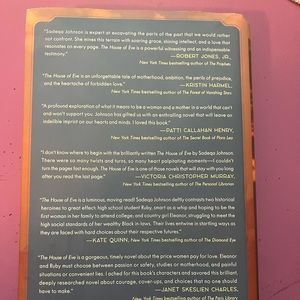 Awesome book group read. The House of Eve